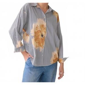 NEW SUMMUM flowers & stripes blouse in multi